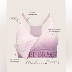 Kindred Bravely Sublime Handsfree Pumping and Nursing Bra Black Large